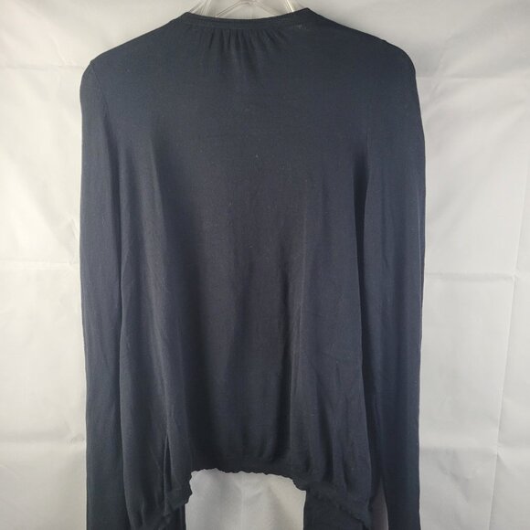 Anthropologie Moth Cafe Waterfall Open Front Longline Cardigan Sweater Size L - Picture 4 of 4